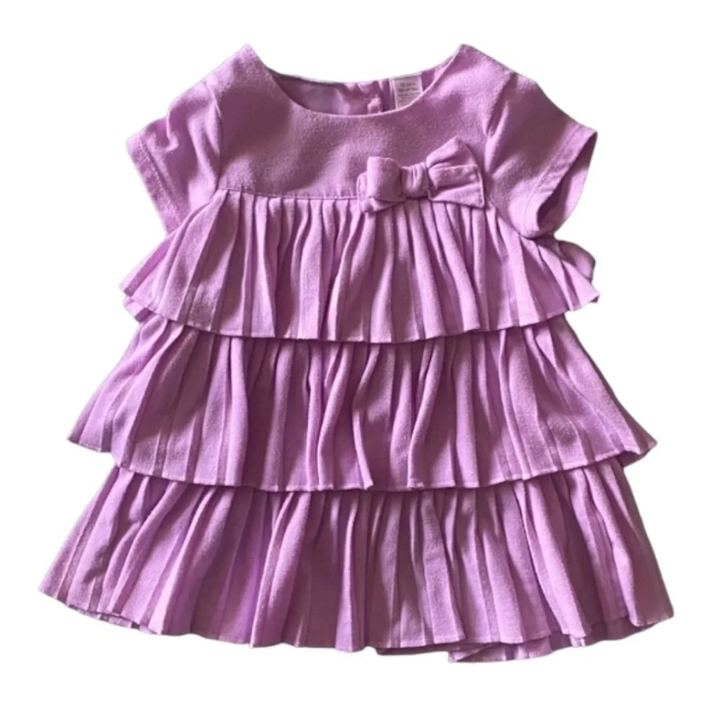 FIRST IMPRESSIONNS-LAVENDER TIERED DRESS=18 MONTHS